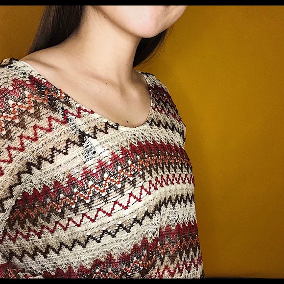 Painted threads | Knitted multicolor top | Size M - Picture 4 of 5